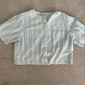 Vintage cotton cropped button down